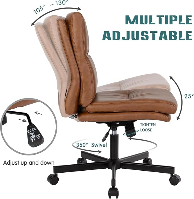 LUCKWIND Armless Office Desk Chair - Image 4
