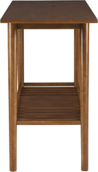 Linon Melissa Mid-Century Modern Walnut Console Table - Image 12
