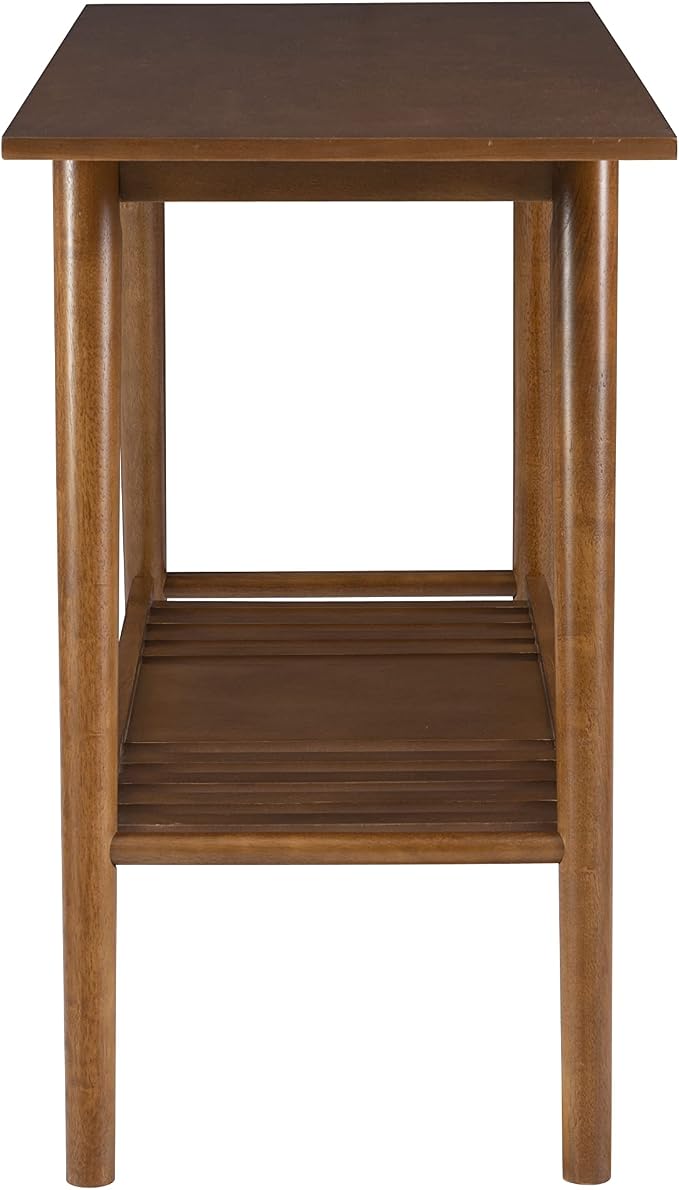 Linon Melissa Mid-Century Modern Walnut Console Table - Image 12