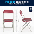 Hercules Series Plastic Folding Chair Red - Image 2