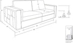 Blackjack Furniture Catania Modern Top Grain Italian Leather Sofa Set - Image 19