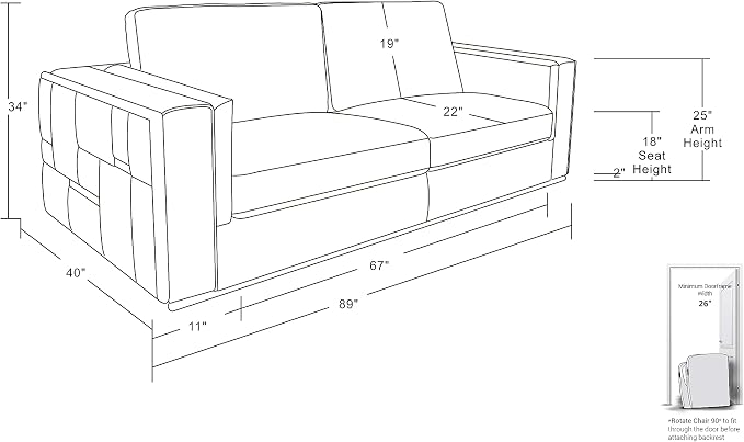 Blackjack Furniture Catania Modern Top Grain Italian Leather Sofa Set - Image 19