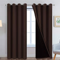 Yakamok Chocolate Brown Blackout Curtains 96 Inches Long 52" Wide, 2 Panels | by Yakamok