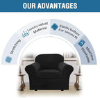 H.VERSAILTEX Rich Velvet Stretch 2 Piece Cover Chair Slipcover Sofa Cover - Image 8