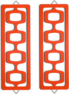CroBlissful 2 Pcs Mid Century Modern Wall Art Wood Mid Century Elegance Decor by CroBlissful