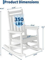 GarveeLife Poly Lumber Rocking Chair Outdoor Set of 2 - Image 2