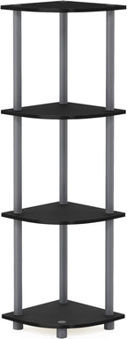 Furinno Turn-N-Tube Corner Shelf, 4-Tier Corner Bookshelf, Display Storage - Image 5