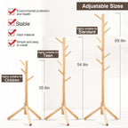 WANGMUXIA 2 PCS Coat Rack, Freestanding Coat Rack - Image 3