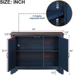 40" Solid Wood Buffet Storage Cabinet, Vintage Console Table - Image 3
