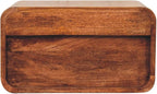 Furniture Solid Wood Curved Honey Caramel Wall Mounted Bedside - Image 4