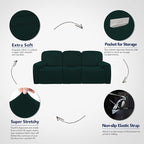 PureFit Super Stretch 3 Seats Recliner Sofa Couch Cover - Image 3