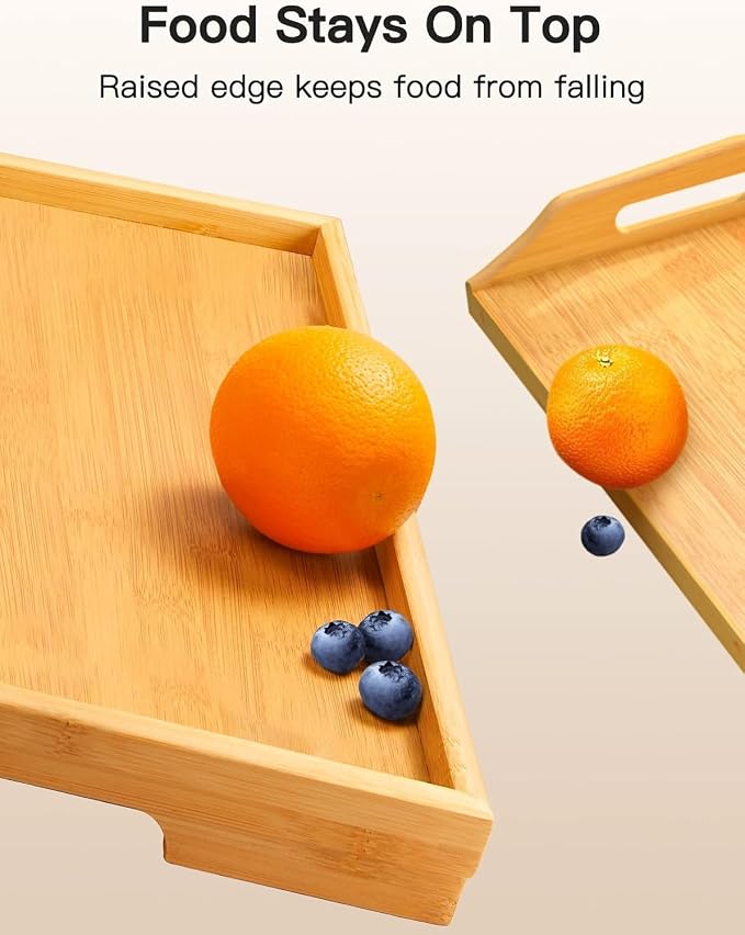 Bamboo Bed Tray Table with Foldable Legs, Breakfast Tray - Image 9
