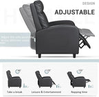 Homall Recliner Chair, Recliner Sofa PU Leather - Image 8