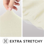 PureFit Stretch Couch Covers for Sofa Large Sofa Slipcovers Ivory | 1-Piece - Image 3