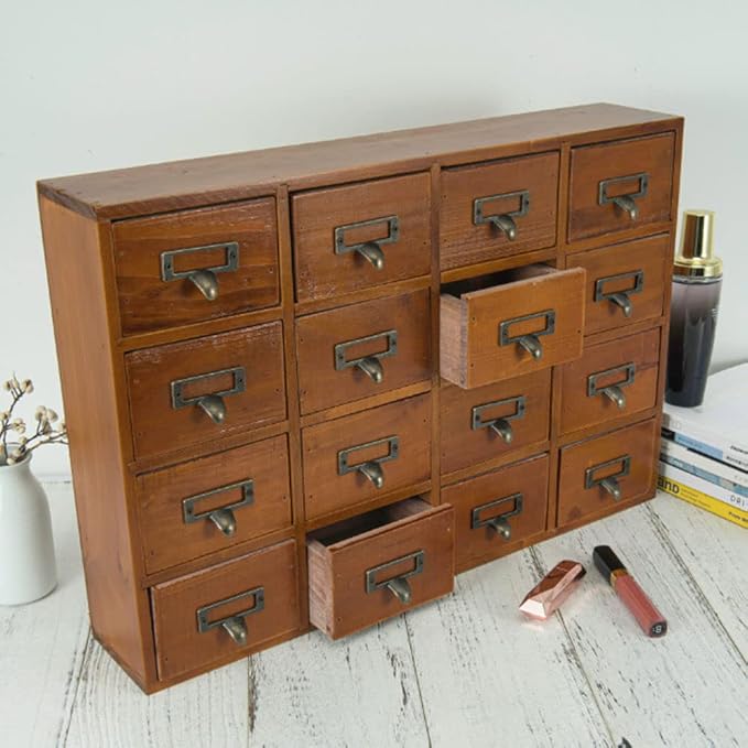 16 Drawers Apothecary Cabinet - Image 4