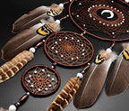 Urdeoms Dream Catchers for Adults Native Home Wall Decor Brown Dreamcatcher - Image 4