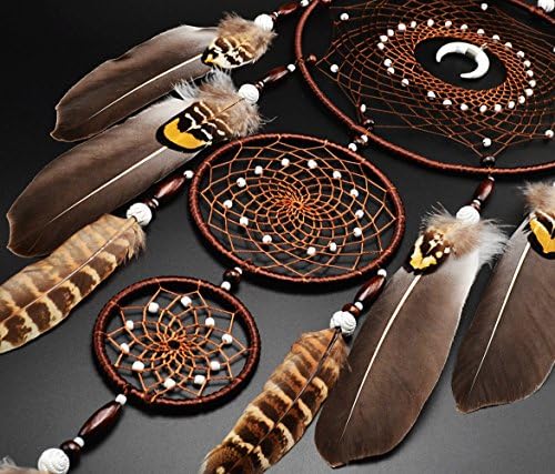 Urdeoms Dream Catchers for Adults Native Home Wall Decor Brown Dreamcatcher - Image 4
