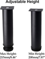 Set of 4 Stainless Steel Furniture Legs 8 Inch, Adjustable Round Cabinet Legs - Image 4