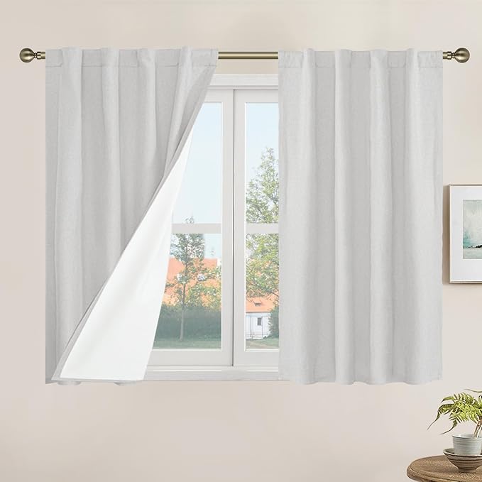 Short Linen Curtains 40 Inches Long by LAMIT