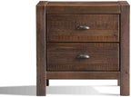 Grain Wood Furniture Montauk 2-Drawer Bedside Nightstand, Solid Wood by GrainWoodFurniture