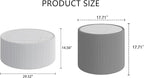 2-Piece Round Nesting Coffee Table Set, 29.52" Marble Coffee Table and End - Image 2