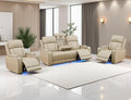 Power Recliner Sofa Set, Leather Reclining Couch & Chair Set, Living Room by LYfurniture