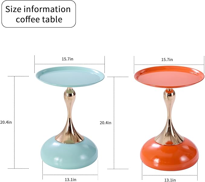 2-Pack Sleek Hourglass Side Table - Image 2