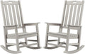 Psilvam Oversized Outdoor Rocking Chair Set of 2, Porch Rocker by PsilvamGardenFurniture