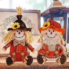 Juegoal 2 Pack Fall Tabletop Decorations Scarecrows, Thanksgiving Harvest Handmade Scarecrow, Autumn Shelf Sitters Figurine Gifts, Home Table Centerpieces Housewarming Present Holiday Decor, Shape A - Image 6