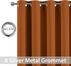 Yakamok Burnt Orange Room Darkening Curtains 84 inch Sliding Door Drapes | 1 - Image 2