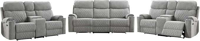 HAOMARKETS 3-Piece Power Recliner Sofa Set - Image 8