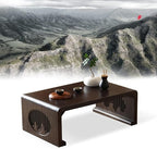 Vintage End Table, Japanese Style Tatami Coffee Tables Mortise and Tenon - Image 4