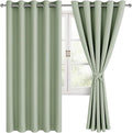 Grommet Blackout Curtains for Bedroom, 60 x 72 Inches Seafoam Green | Thermal by Hiasan