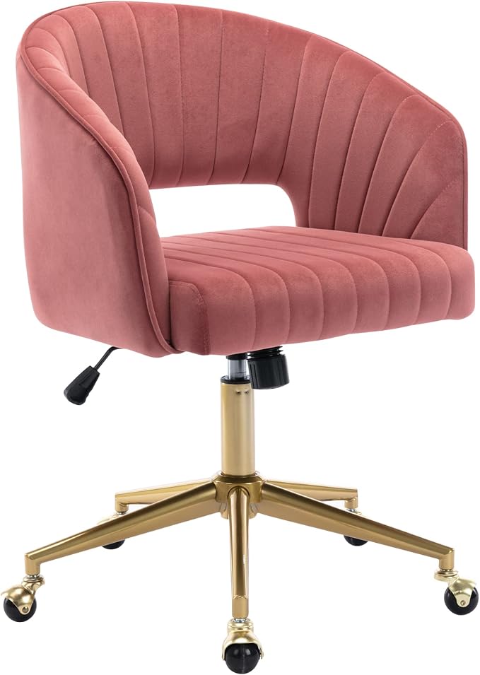 Home Office Chair Swivel Velvet Desk Chair Accent Armchair Upholstered Modern by KCC