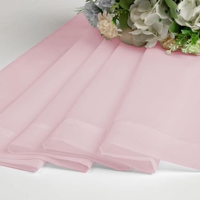 Blush Pink Sheer Curtains 120 Inches Long 2 Panels - Image 5