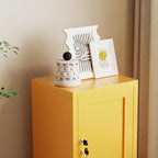 ALBAD Metal Nightstand with Lockable Cabinet, Compact Mini Locker Bedside Table - Image 6
