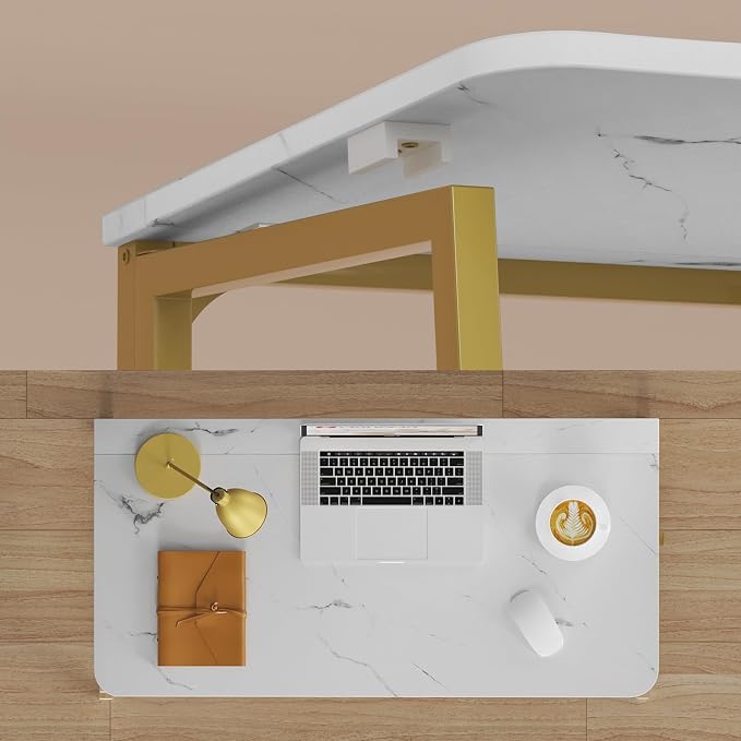 WOHOMO Folding Desk, Small Writing Desk 39.4", Space-Saving Foldable Laptop - Image 7