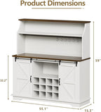55 Inch Farmhouse Coffee Bar Cabinet - Image 2
