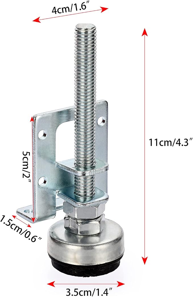 OwnMy 4 Packs Heavy Duty Adjustable Furniture Leveling Feets L Shaped Furniture - Image 3