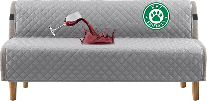 Turquoize 100% Waterproof Futon Cover Futon Slipcover Washable Armless Sofa Bed by Turquoize
