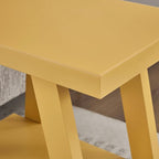 Roundhill Furniture Athens Contemporary Wood Shelf Side Table in Yellow - Image 5