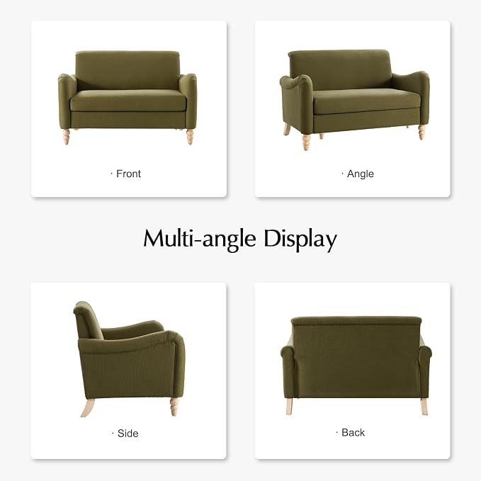 EcoHarbor Living 50.5" Mid-Century Modern Couch, Upholstered Sofa - Image 7
