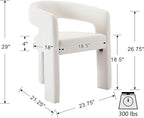 VESCASA Faux Leather Barrel Dining Chair - Image 2