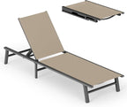 Ciokea Foldable Outdoor Lounge Chair, No Assembly Patio Chaise Lounge Outdoor by CIOKEA