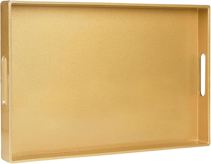MAONAME Gold Decorative Tray for Coffee Table, Modern Serving Tray by MAONAME