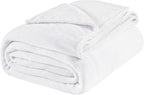 BEDELITE Fleece Blanket Soft Plush Queen Size Bed Blanket White 90"x90" | Ultra - Image 9
