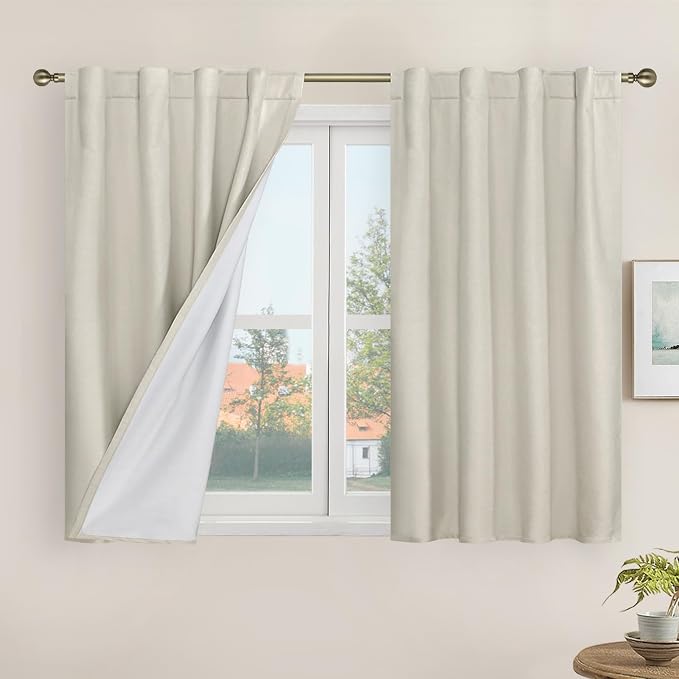 Short Linen Curtains 40 Inches Long by LAMIT