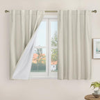 Short Linen Curtains 40 Inches Long by LAMIT