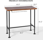 Rustic Dinner Table for Kitchen Dining Room 41.3inch Height Industrial - Image 3