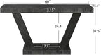 60" Wood Console Table for Entryway Bench - Image 2